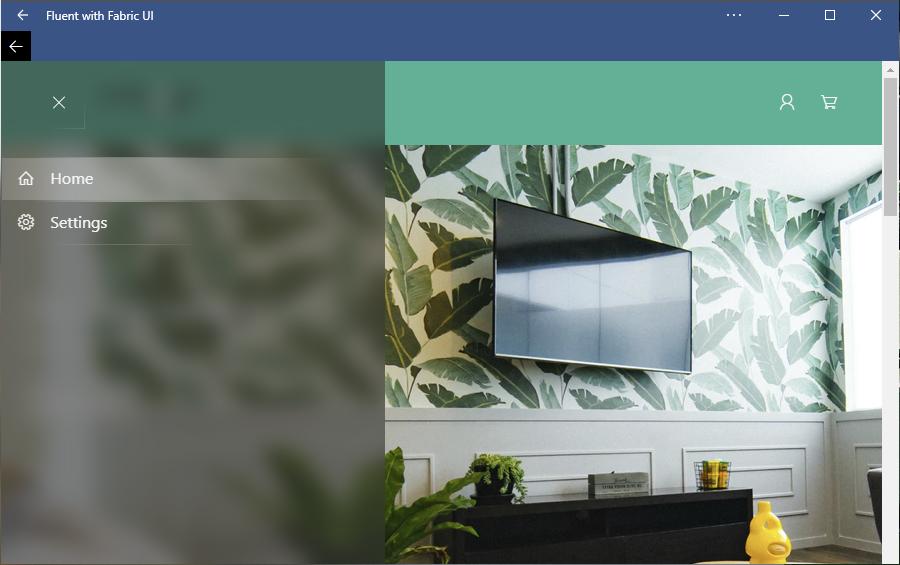 Screenshot of a beautiful PWA using Fluent effects to mimic a native UWP application